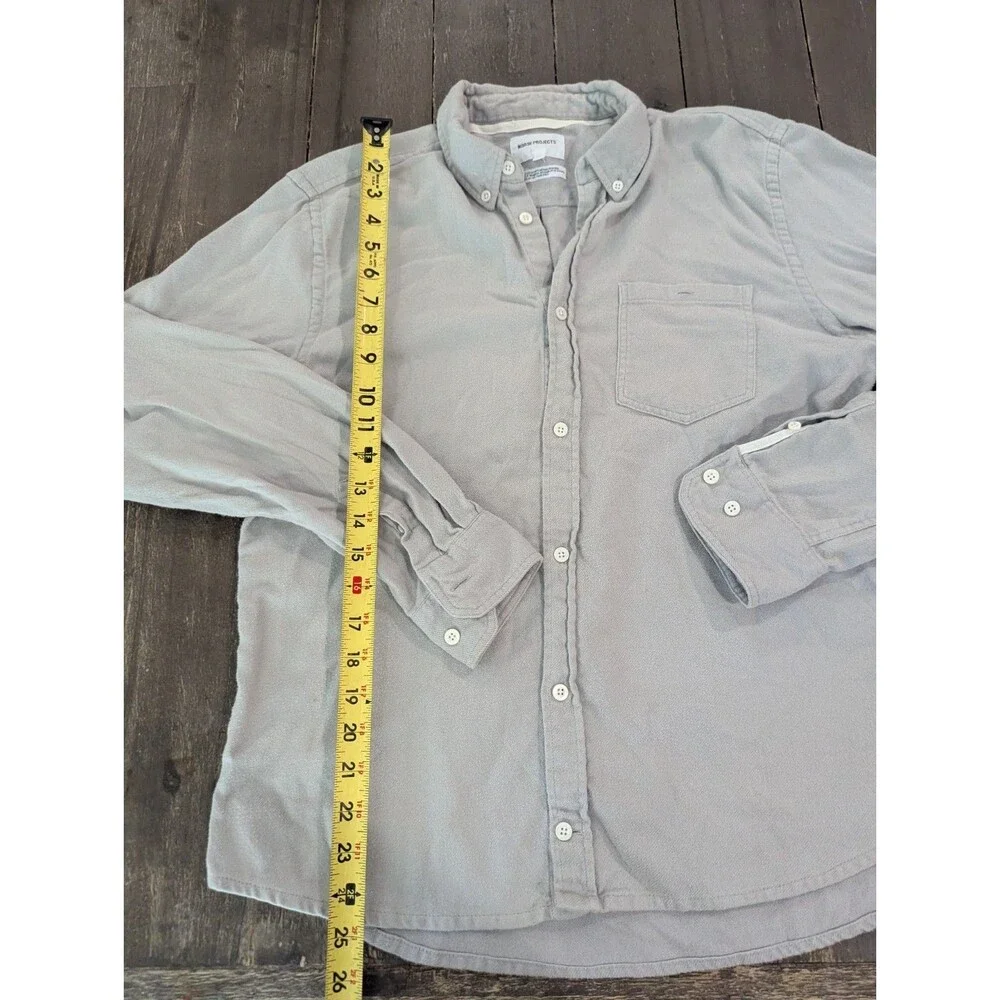 Norse Projects Gray Soft Cotton Button Ups Shirt